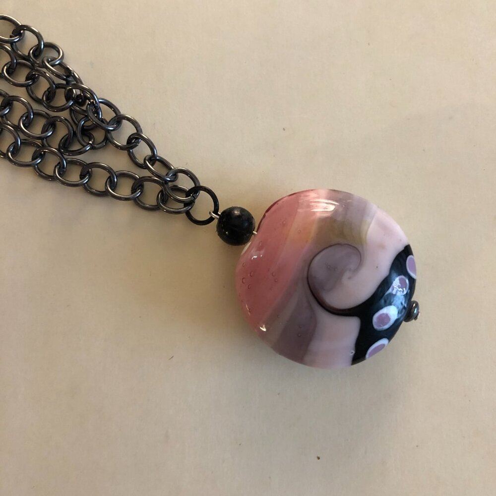 NEW Ceramic wave bead necklace
